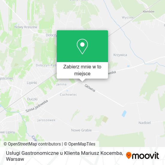 Mapa Usługi Gastronomiczne u Klienta Mariusz Kocemba