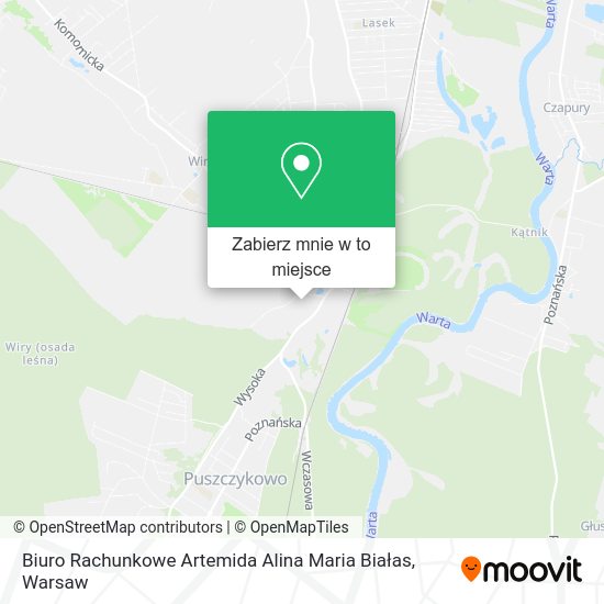 Mapa Biuro Rachunkowe Artemida Alina Maria Białas