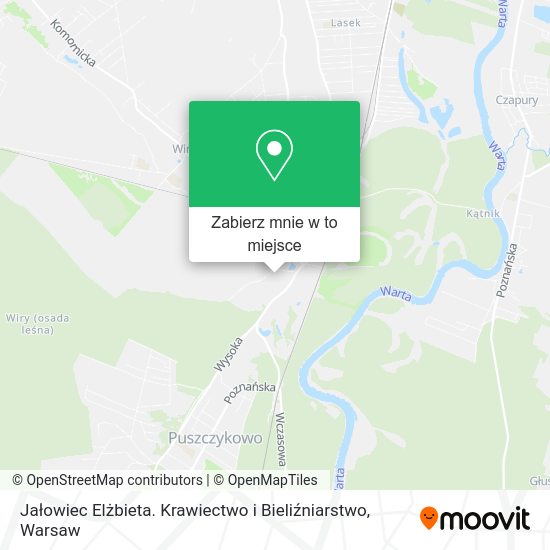 Mapa Jałowiec Elżbieta. Krawiectwo i Bieliźniarstwo