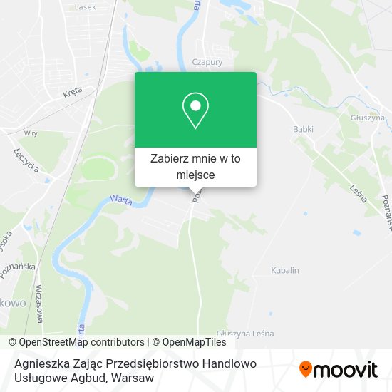 Mapa Agnieszka Zając Przedsiębiorstwo Handlowo Usługowe Agbud