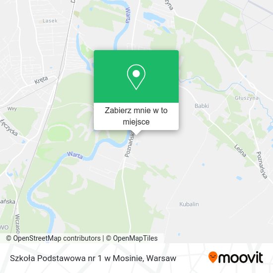 Mapa Szkoła Podstawowa nr 1 w Mosinie