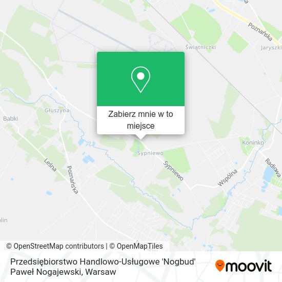 Mapa Przedsiębiorstwo Handlowo-Usługowe 'Nogbud' Paweł Nogajewski