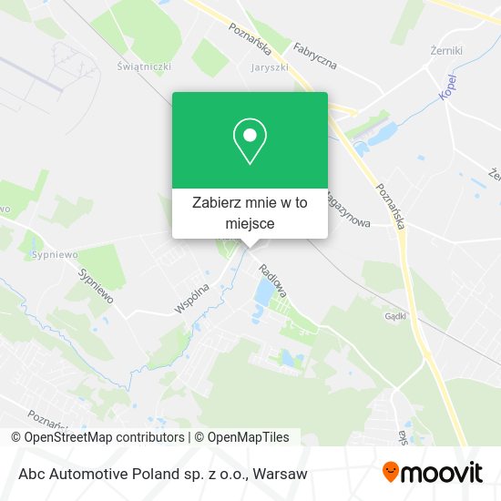 Mapa Abc Automotive Poland sp. z o.o.