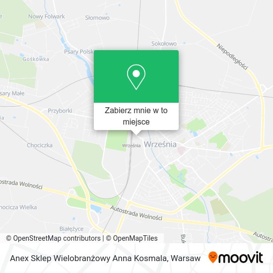 Mapa Anex Sklep Wielobranżowy Anna Kosmala