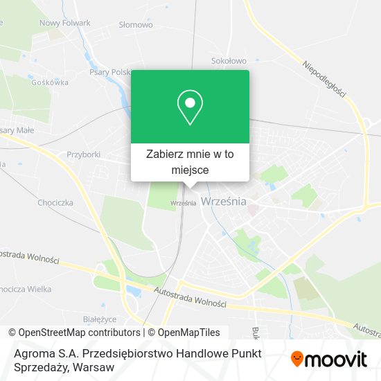 Mapa Agroma S.A. Przedsiębiorstwo Handlowe Punkt Sprzedaży