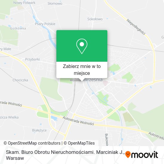 Mapa Skam. Biuro Obrotu Nieruchomościami. Marciniak J.