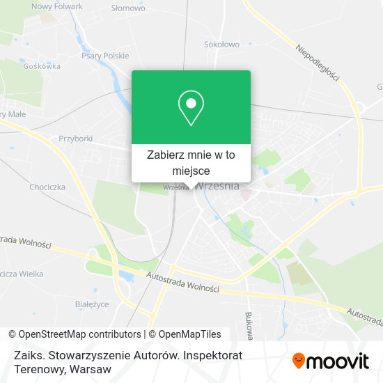 Mapa Zaiks. Stowarzyszenie Autorów. Inspektorat Terenowy