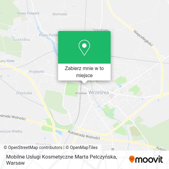 Mapa Mobilne Usługi Kosmetyczne Marta Pelczyńska