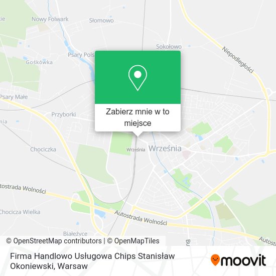 Mapa Firma Handlowo Usługowa Chips Stanisław Okoniewski