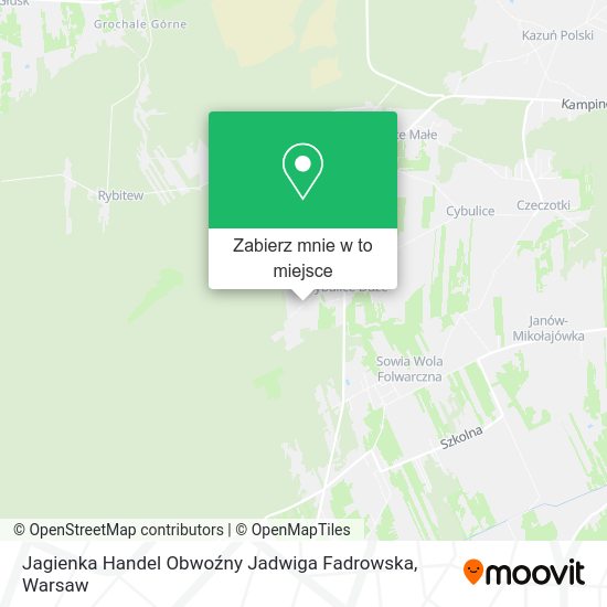 Mapa Jagienka Handel Obwoźny Jadwiga Fadrowska