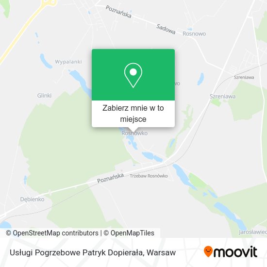 Mapa Usługi Pogrzebowe Patryk Dopierała