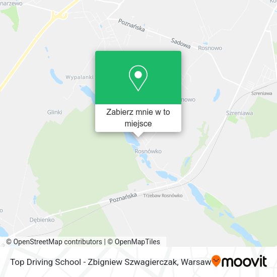 Mapa Top Driving School - Zbigniew Szwagierczak