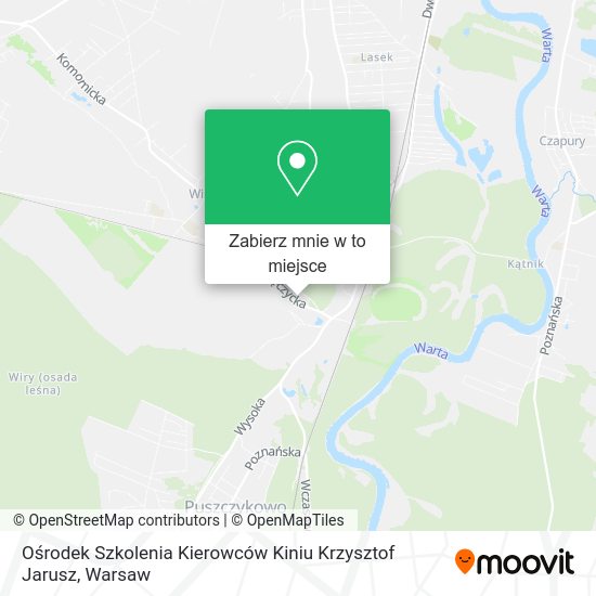 Mapa Ośrodek Szkolenia Kierowców Kiniu Krzysztof Jarusz