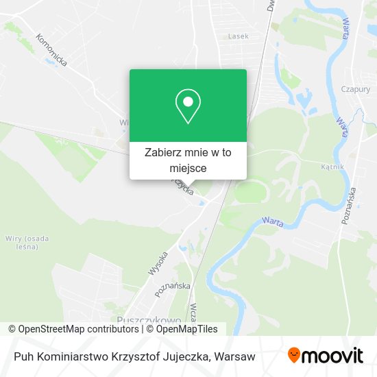 Mapa Puh Kominiarstwo Krzysztof Jujeczka