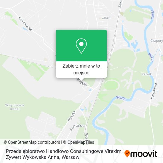 Mapa Przedsiębiorstwo Handlowo Consultingowe Virexim Zywert Wykowska Anna