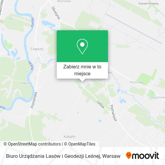 Mapa Biuro Urządzania Lasów i Geodezji Leśnej