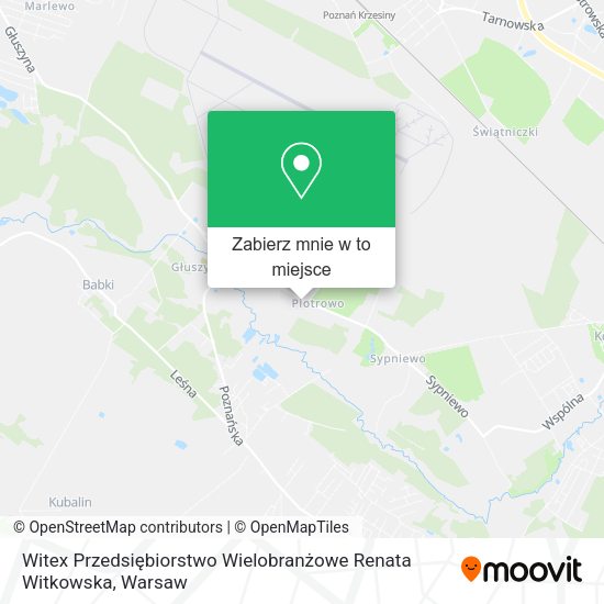 Mapa Witex Przedsiębiorstwo Wielobranżowe Renata Witkowska