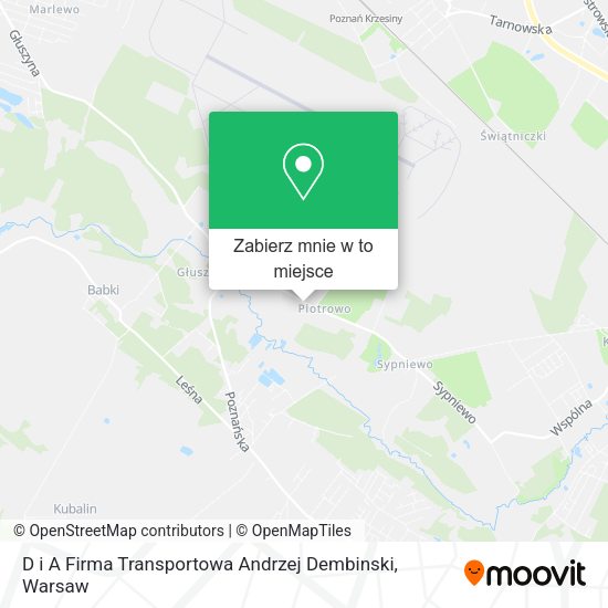 Mapa D i A Firma Transportowa Andrzej Dembinski