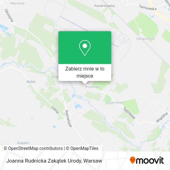 Mapa Joanna Rudnicka Zakątek Urody