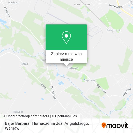 Mapa Bajer Barbara. Tlumaczenia Jez. Angielskiego