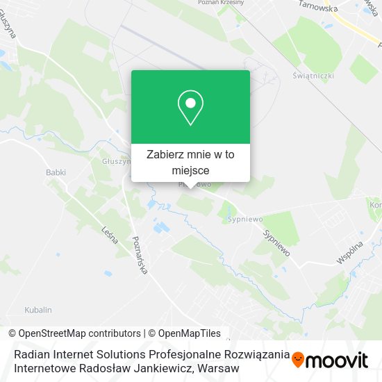 Mapa Radian Internet Solutions Profesjonalne Rozwiązania Internetowe Radosław Jankiewicz