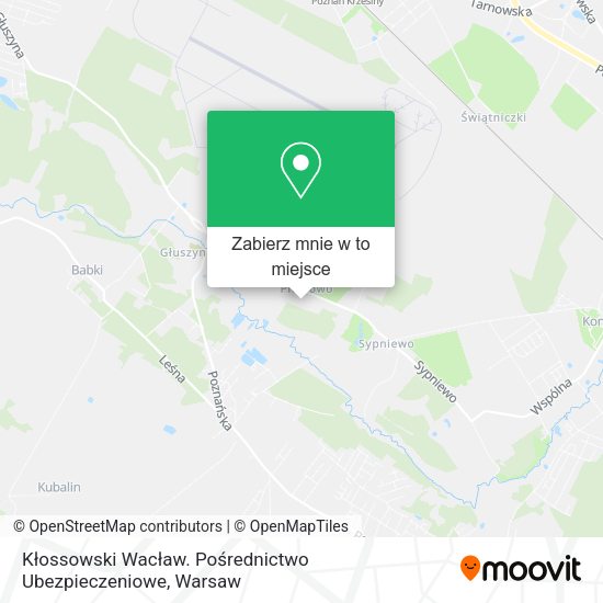 Mapa Kłossowski Wacław. Pośrednictwo Ubezpieczeniowe