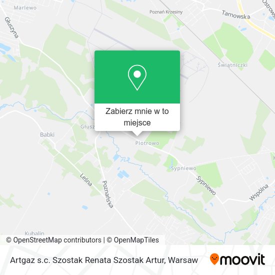 Mapa Artgaz s.c. Szostak Renata Szostak Artur