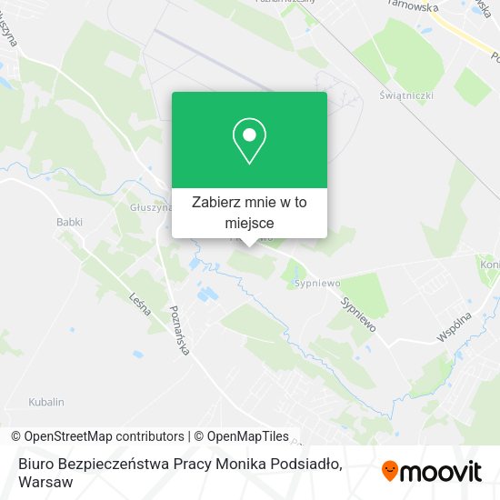 Mapa Biuro Bezpieczeństwa Pracy Monika Podsiadło