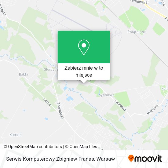 Mapa Serwis Komputerowy Zbigniew Franas