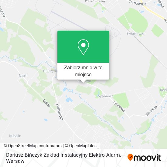 Mapa Dariusz Bińczyk Zakład Instalacyjny Elektro-Alarm