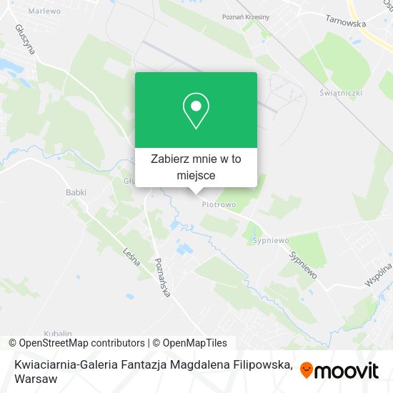 Mapa Kwiaciarnia-Galeria Fantazja Magdalena Filipowska