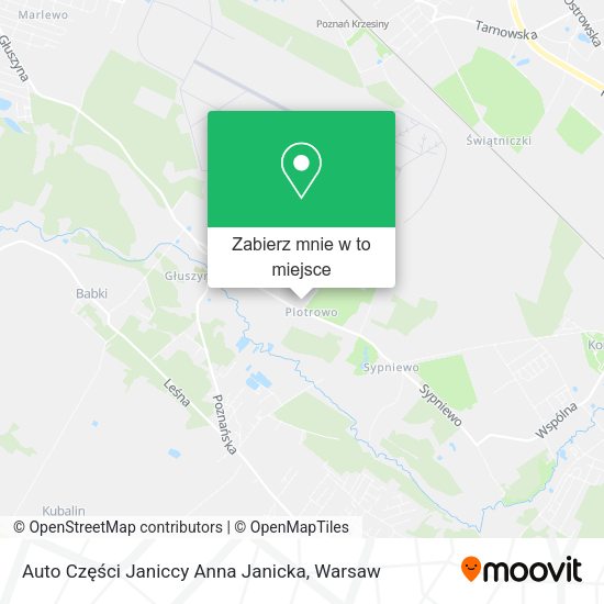 Mapa Auto Części Janiccy Anna Janicka