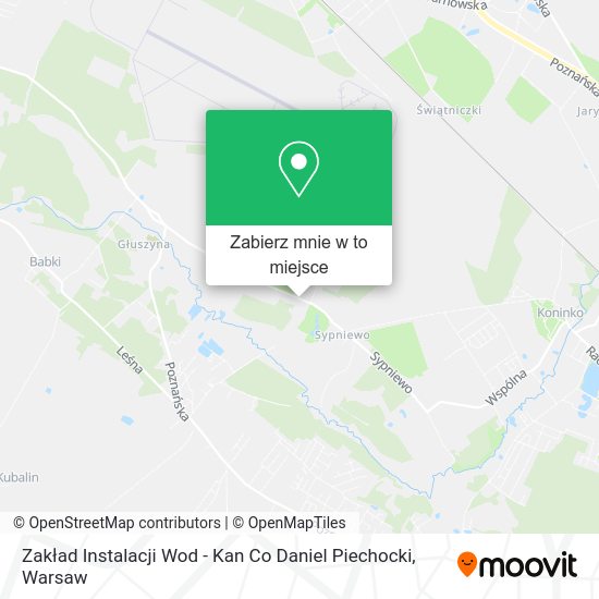 Mapa Zakład Instalacji Wod - Kan Co Daniel Piechocki