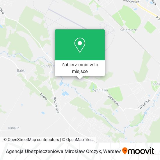 Mapa Agencja Ubezpieczeniowa Mirosław Orczyk