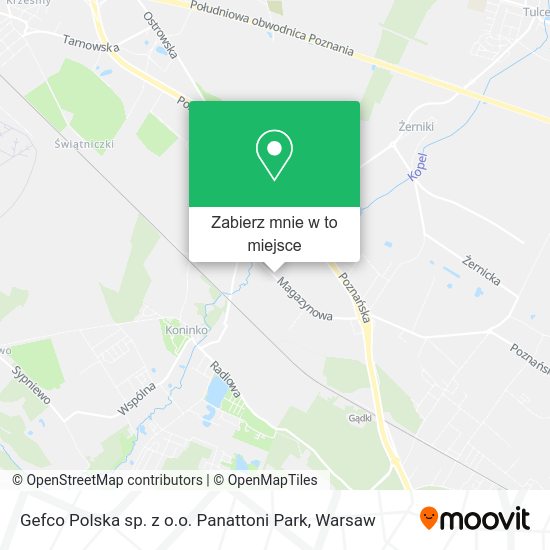 Mapa Gefco Polska sp. z o.o. Panattoni Park