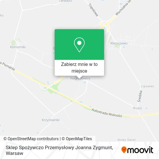 Mapa Sklep Spożywczo Przemysłowy Joanna Zygmunt