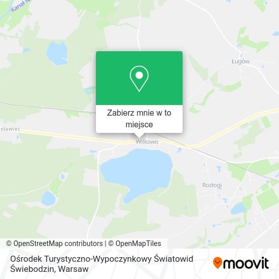 Mapa Ośrodek Turystyczno-Wypoczynkowy Światowid Świebodzin