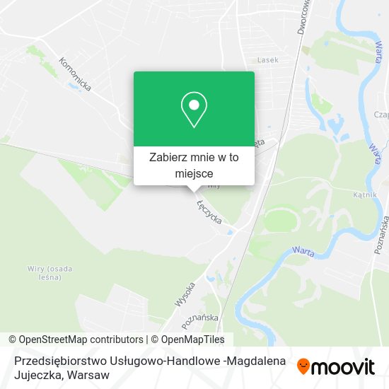 Mapa Przedsiębiorstwo Usługowo-Handlowe -Magdalena Jujeczka