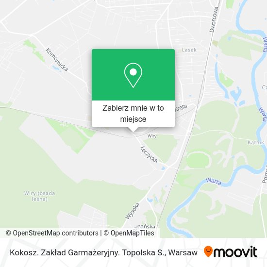 Mapa Kokosz. Zakład Garmażeryjny. Topolska S.