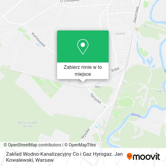 Mapa Zakład Wodno-Kanalizacyjny Co i Gaz Hyrogaz. Jan Kowalewski