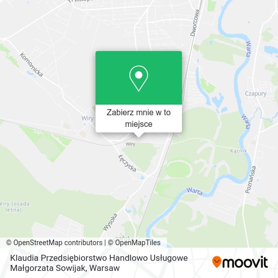 Mapa Klaudia Przedsiębiorstwo Handlowo Usługowe Małgorzata Sowijak