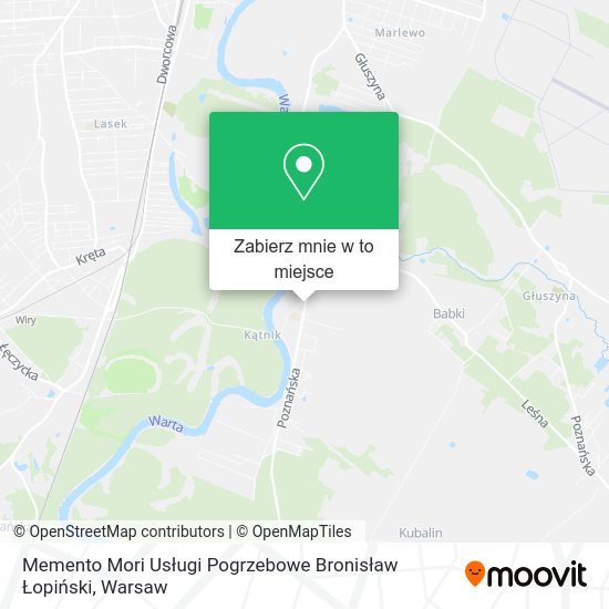 Mapa Memento Mori Usługi Pogrzebowe Bronisław Łopiński