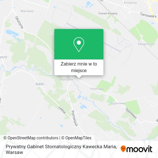 Mapa Prywatny Gabinet Stomatologiczny Kawecka Maria