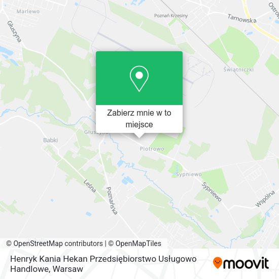 Mapa Henryk Kania Hekan Przedsiębiorstwo Usługowo Handlowe