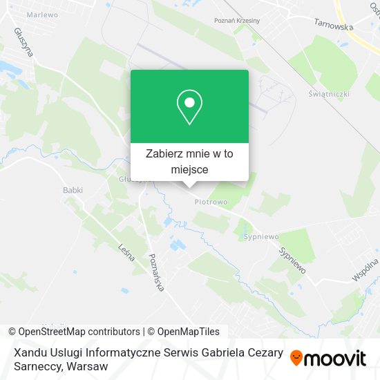 Mapa Xandu Uslugi Informatyczne Serwis Gabriela Cezary Sarneccy