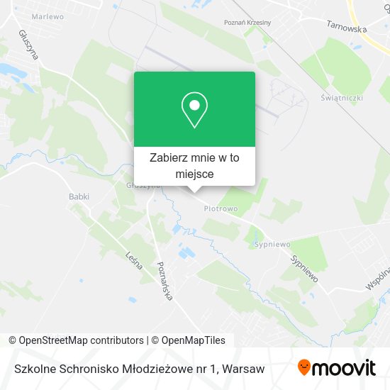 Mapa Szkolne Schronisko Młodzieżowe nr 1