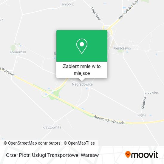 Mapa Orzeł Piotr. Usługi Transportowe