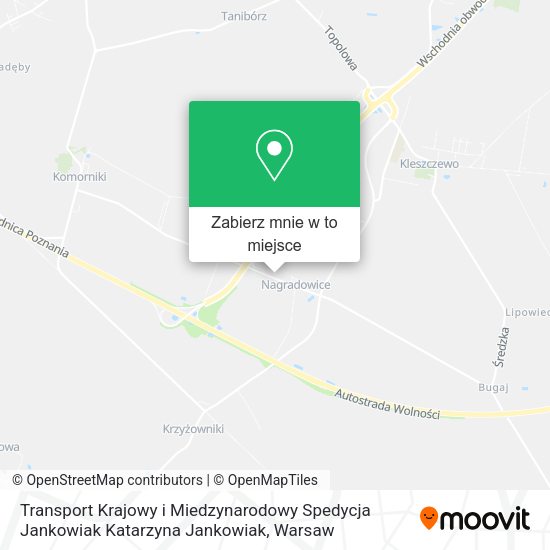 Mapa Transport Krajowy i Miedzynarodowy Spedycja Jankowiak Katarzyna Jankowiak