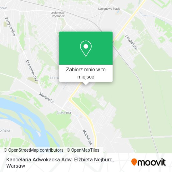 Mapa Kancelaria Adwokacka Adw. Elżbieta Nejburg