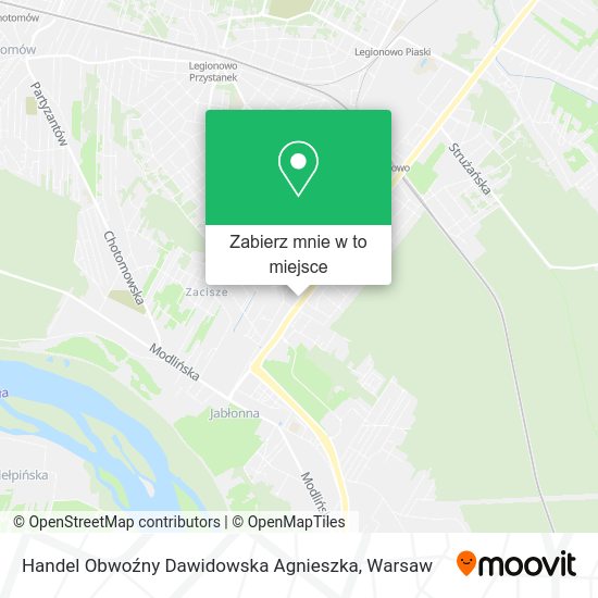 Mapa Handel Obwoźny Dawidowska Agnieszka